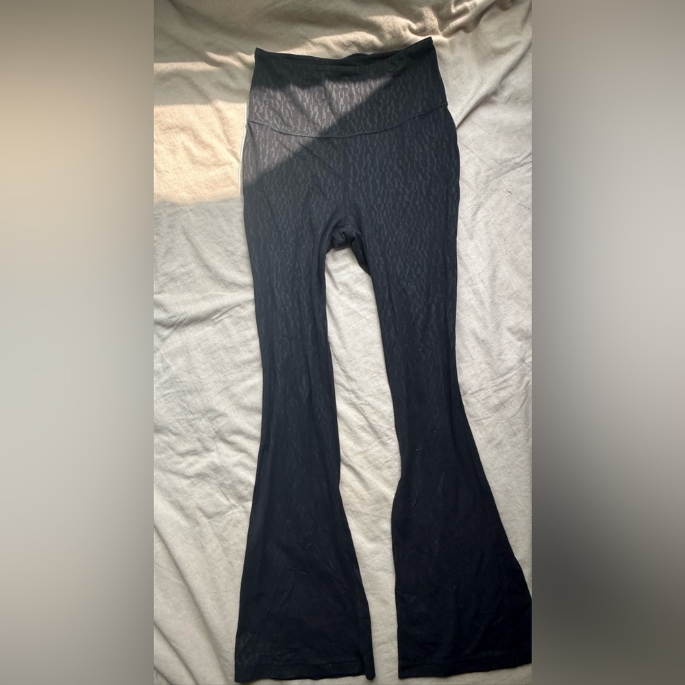 Lululemon Athletica Black Leggings Stretchy Flared Design